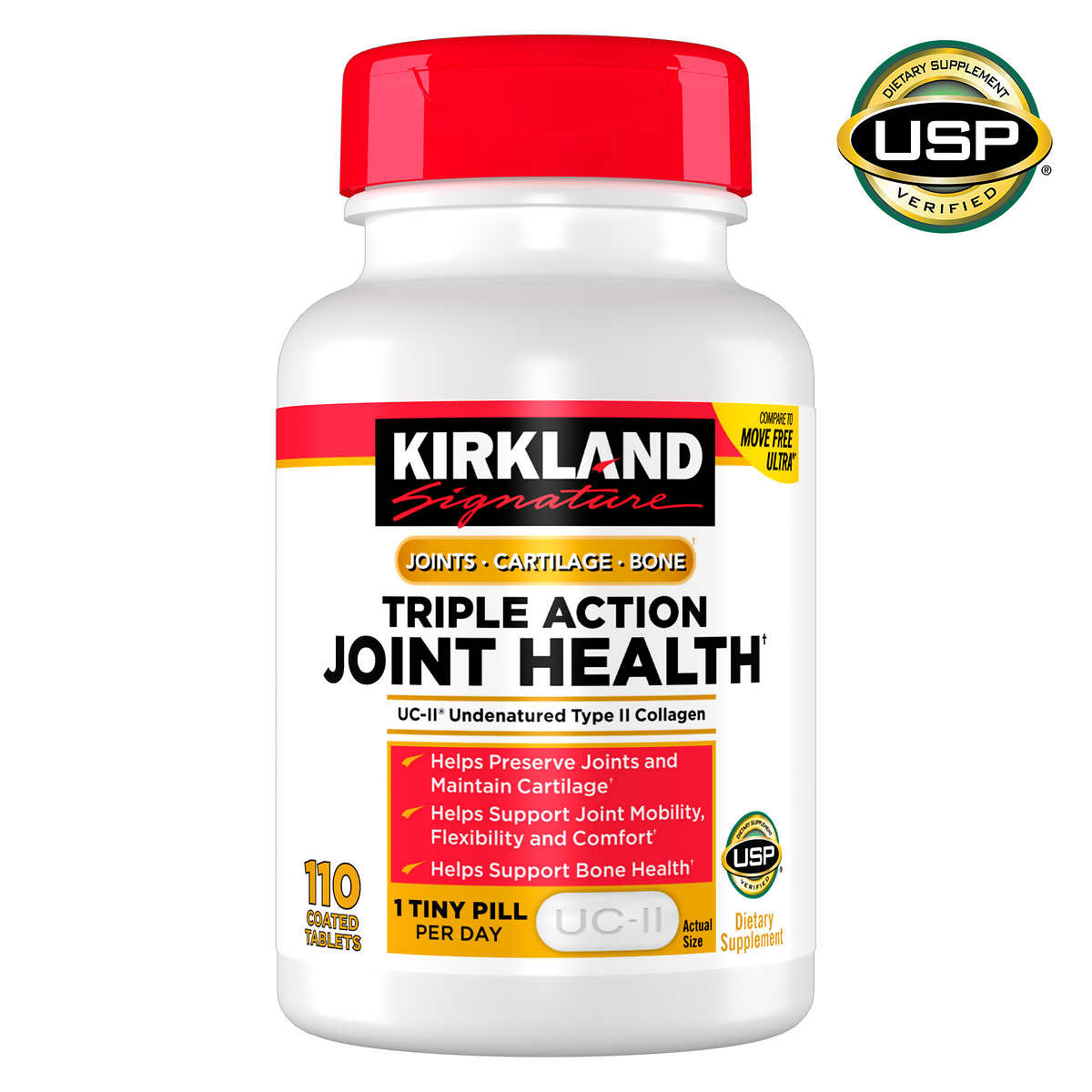 Kirkland Signature Salud de las articulaciones de triple acción, 110 tabletas