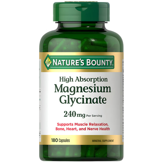 Magnesium Glycinate 240mg , 180 cap Natures Bounty