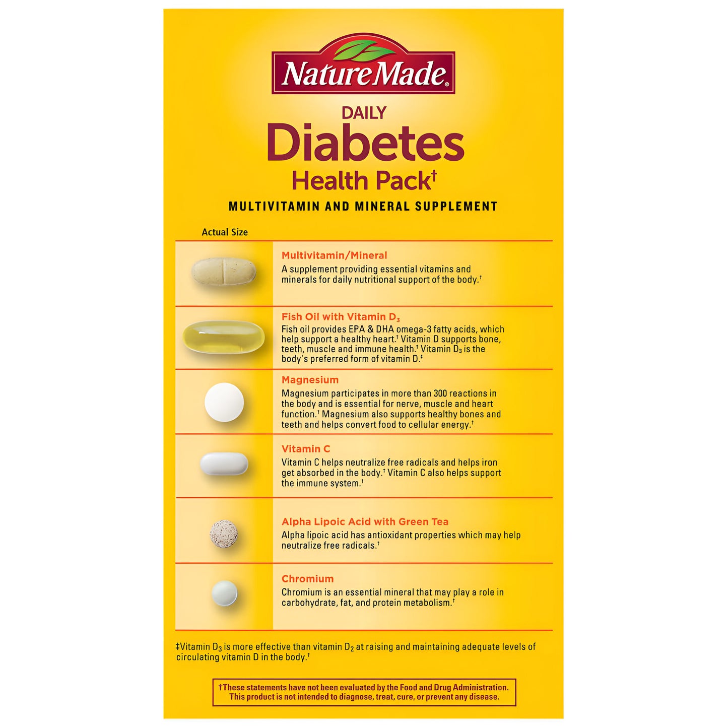 Nature Made Diabetes Health Pack, 60 Paquetes