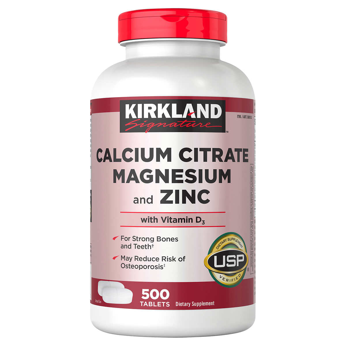CALCIUM CITRATE, MAGNESIUM & ZINC - KIRKLAND 500 tabletas