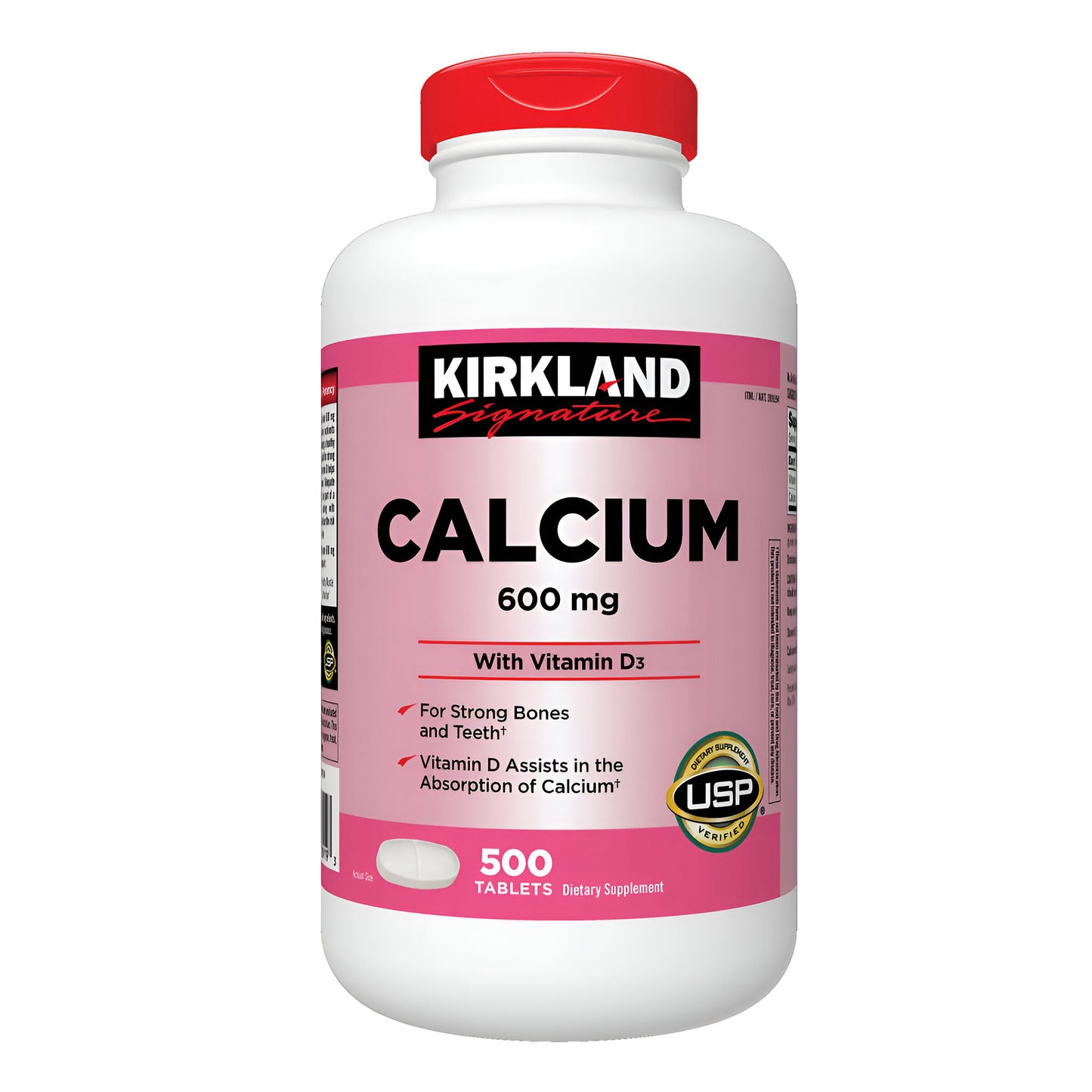 CALCIO 600MG CON D3 - KIRKLAND 500 tabletas