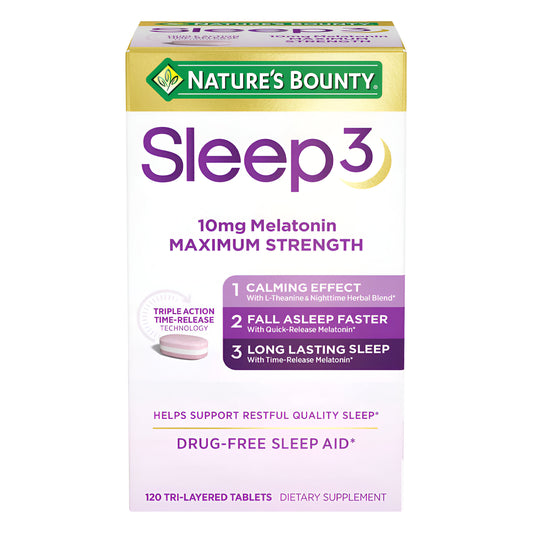 Sleep3 Melatonina 10 mg Nature's Bounty - 120 Tabletas