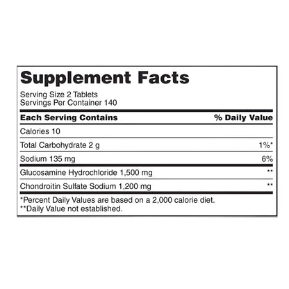 Glucosamina 1500 mg & Condroitina 1200 mg - 280 tabletas , Kirkland