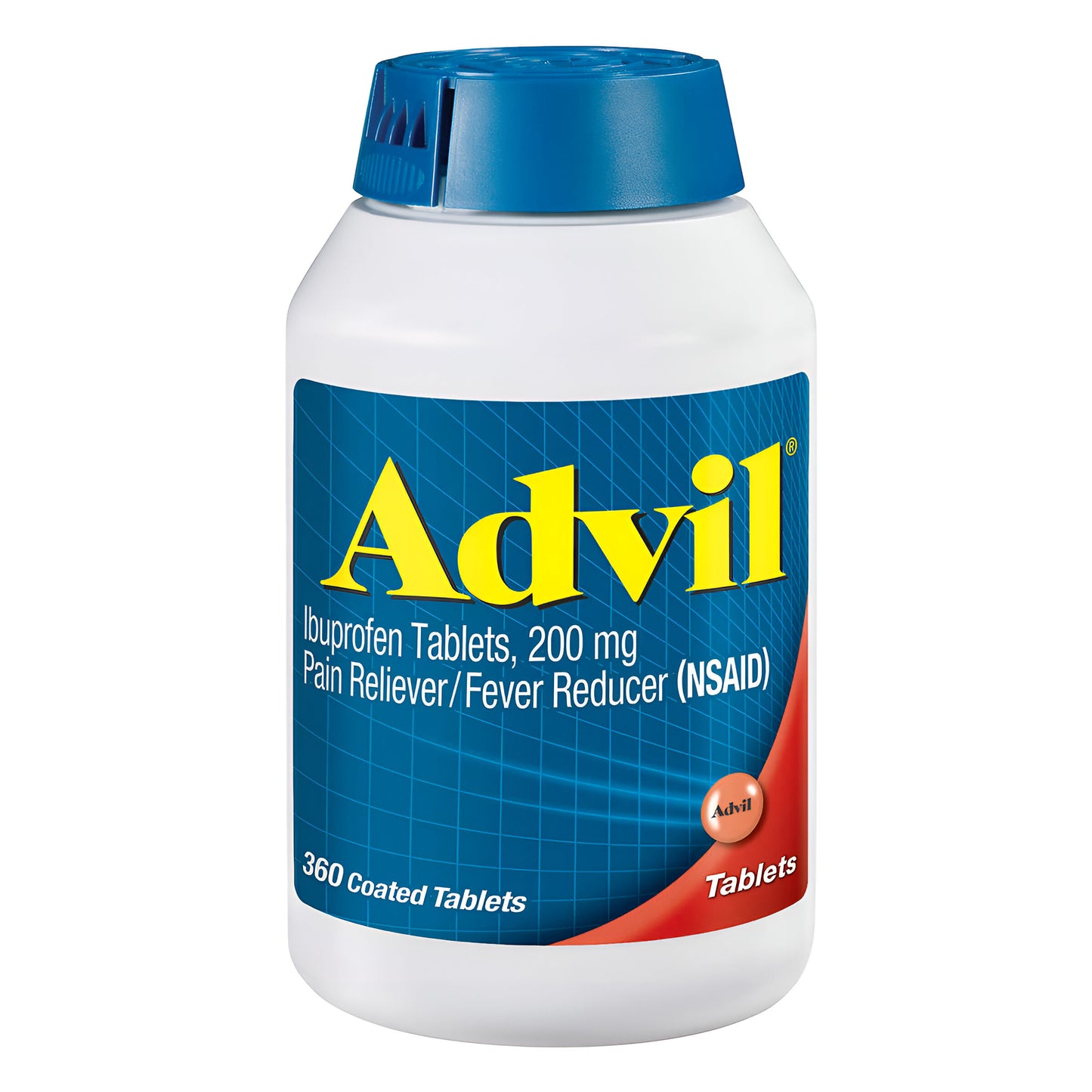 Advil Ibuprofeno 200 mg., Analgésico/reductor de fiebre, 360 comprimidos