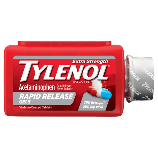 Tylenol Extra Strength Acetaminophen Rapid Release Gels, 290 Ct