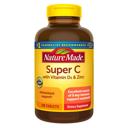 Nature Made Super C  con Vitamina D3 and Zinc - 200 Tablets