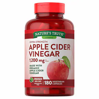 Nature's Truth  Apple Cider Vinegar 1200 mg., 180 Capsulas   Vinagre de Sidra de Manzana