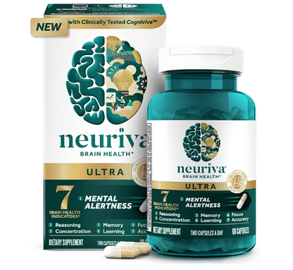 NEURIVA  Ultra Suplemento cerebral , 60 capsulas