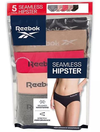 Pack de 5 hipsters sin costuras para mujer de Reebok