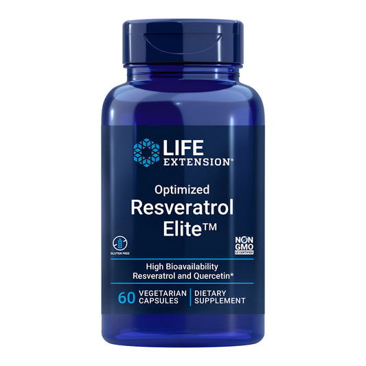 LIFE EXTENSION Optimized Resveratrol Elite con Bio Quercetin - 60 Cápsulas