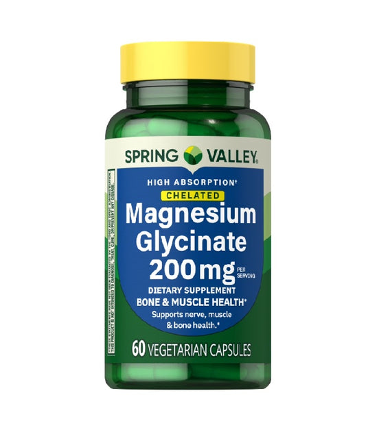 Spring Valley Magnesium Glycinate 200 mg 60 Capsules