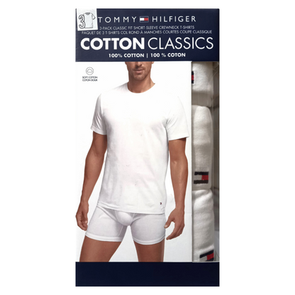 Tommy Hilfiger PACK 3 Polos clásicos - FIT SHORT SLEEVE CREWNECK - COTTON CLASSICS TALLA M