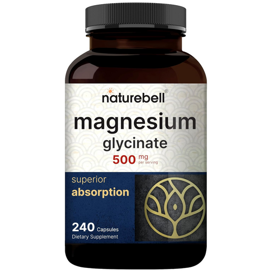 Magnesio Glisinato  500mg , 240 capsulas  - Naturebell