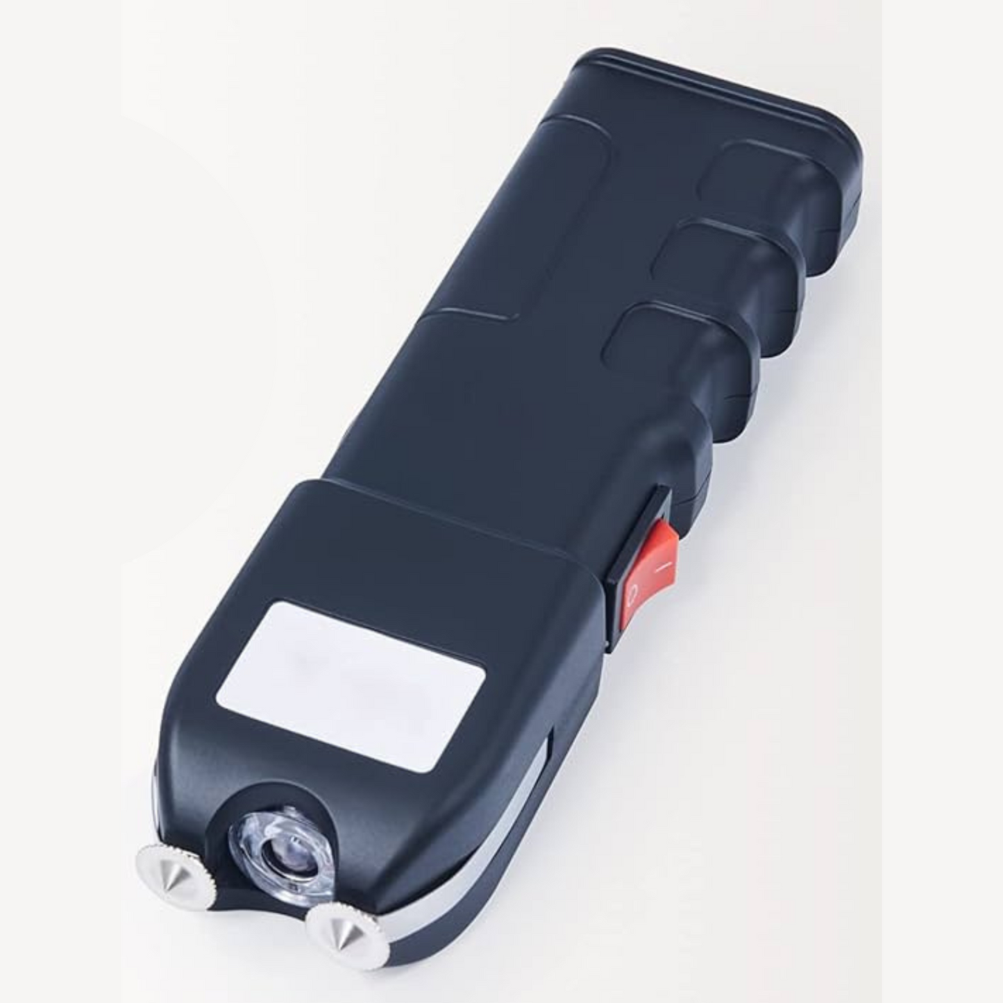 DARTMOOR Pistola de 300,000 V ultrapotente con placas de choque laterales para coche y defensa personal, linterna táctica personalizada