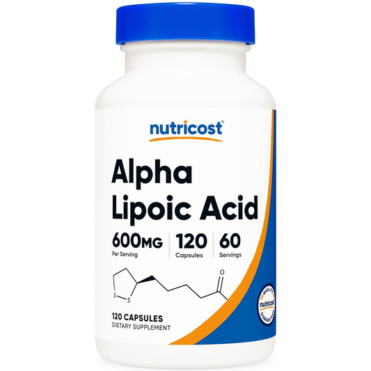 Nutricost Alpha Lipoic Acid 600 mg 120 cápsulas - para 60 servidos