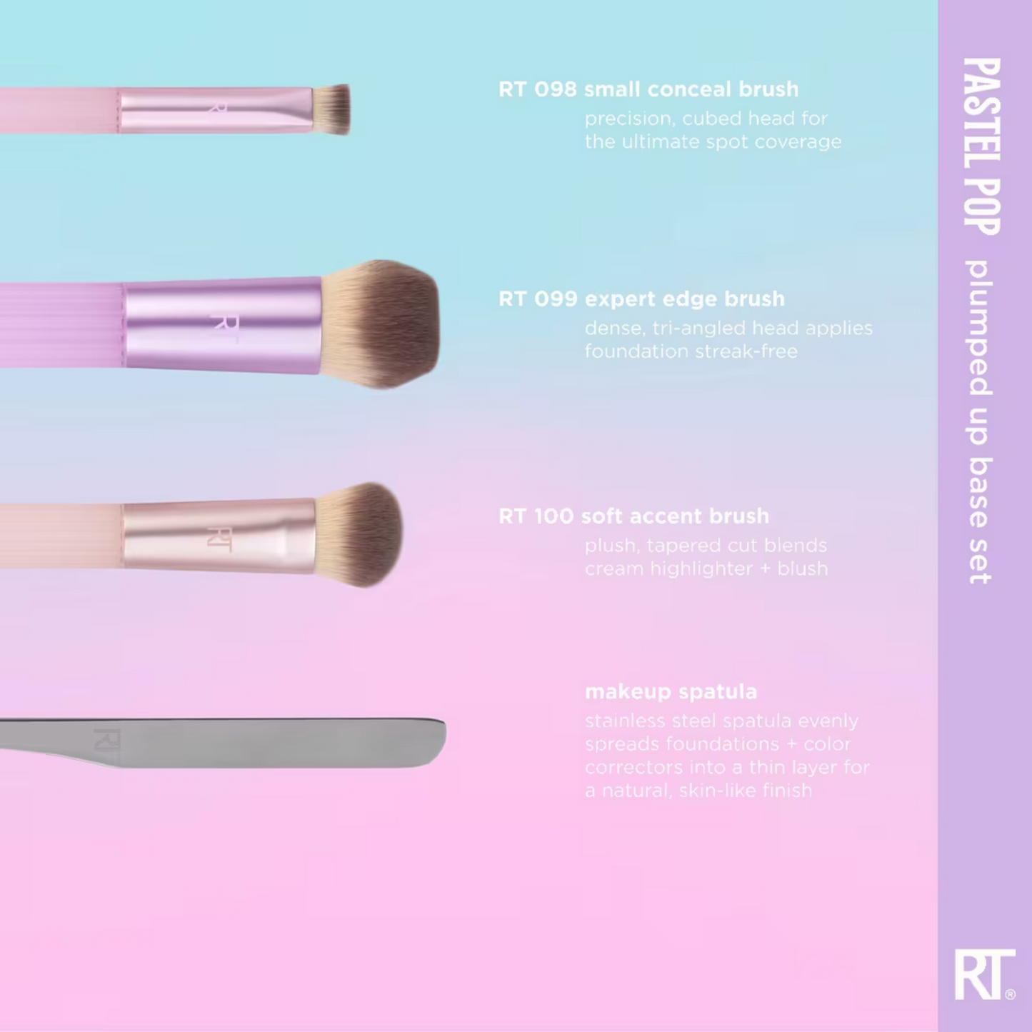 Pastel Pop Plumped Up Base Makeup Set de Brochas