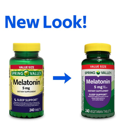 Melatonina 5mg - 240 tabletas Spring Valley