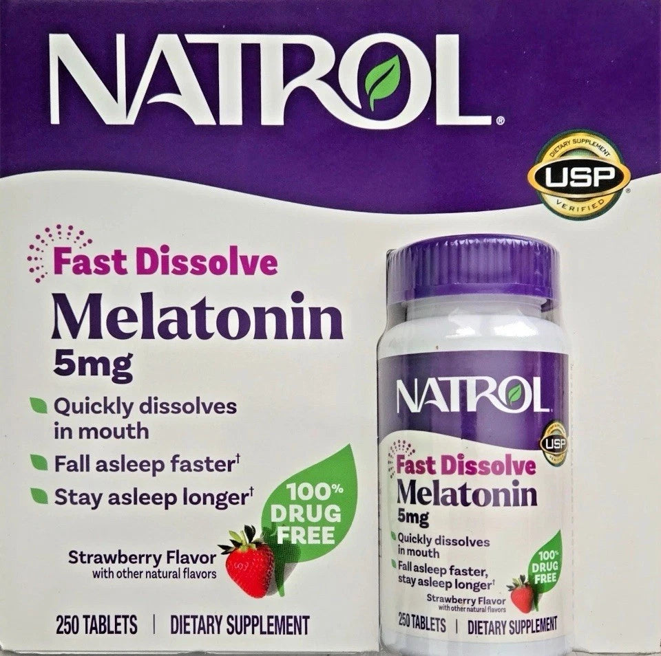 MELATONINA NATROL 5 MG  250 TABLETAS - NATROL - FAST DISSOLVE