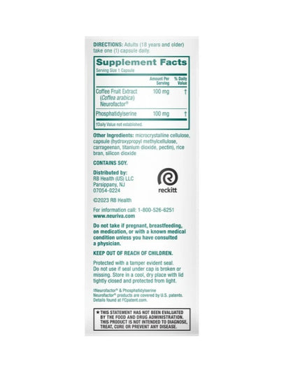 NEURIVA Suplemento cerebral original 50 Capsulas