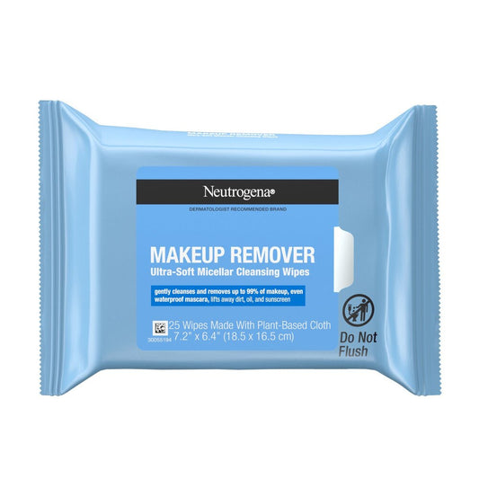 Neutrogena Makeup Remover  Cleansing Towelettes,Toallitas Desmaquillantes Neutrogena, 25 unidades 25 Pañitos
