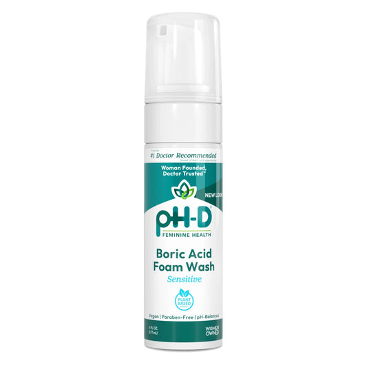 Jabón de espuma con ácido bórico pH-D Feminine Health Sensitive, 177ml