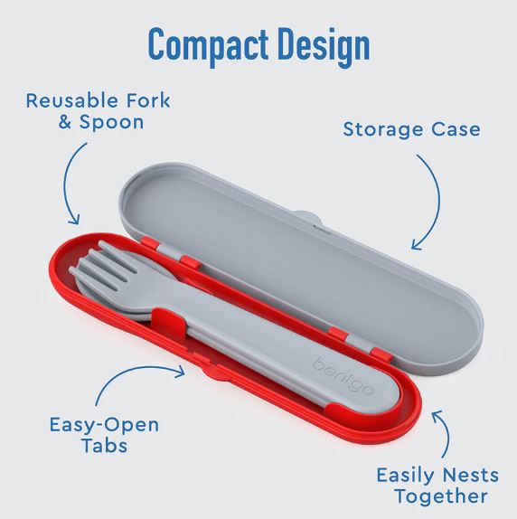 Bentgo Kids - Set de utensilios (Cuchara + tenedor)