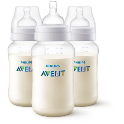 Paquete de 3 biberones anticólicos Philips AVENT, 11 OZ 3 meses a +