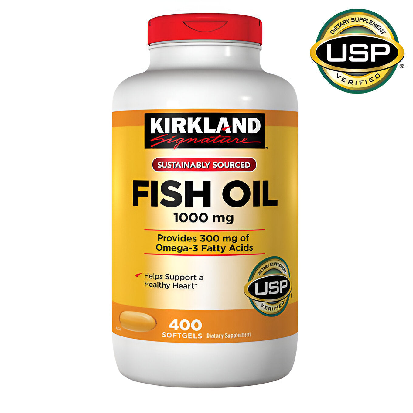 Kirkland Signature Fish Oil 1000mg , 400 capsulas blandas