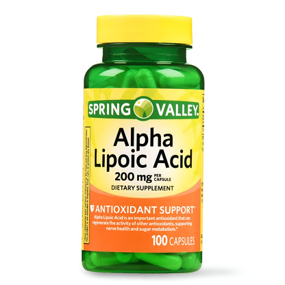 Acido  Alpha Lipoic Spring valley 200mg - 100 capsulas
