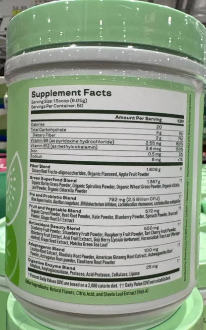 Bloom Nutrition Greens -super verduras en polvo 50 sevidos