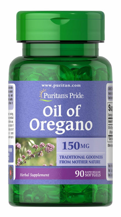 Aceite de orégano 150 mg  en cápsulas - Puritan's Pride