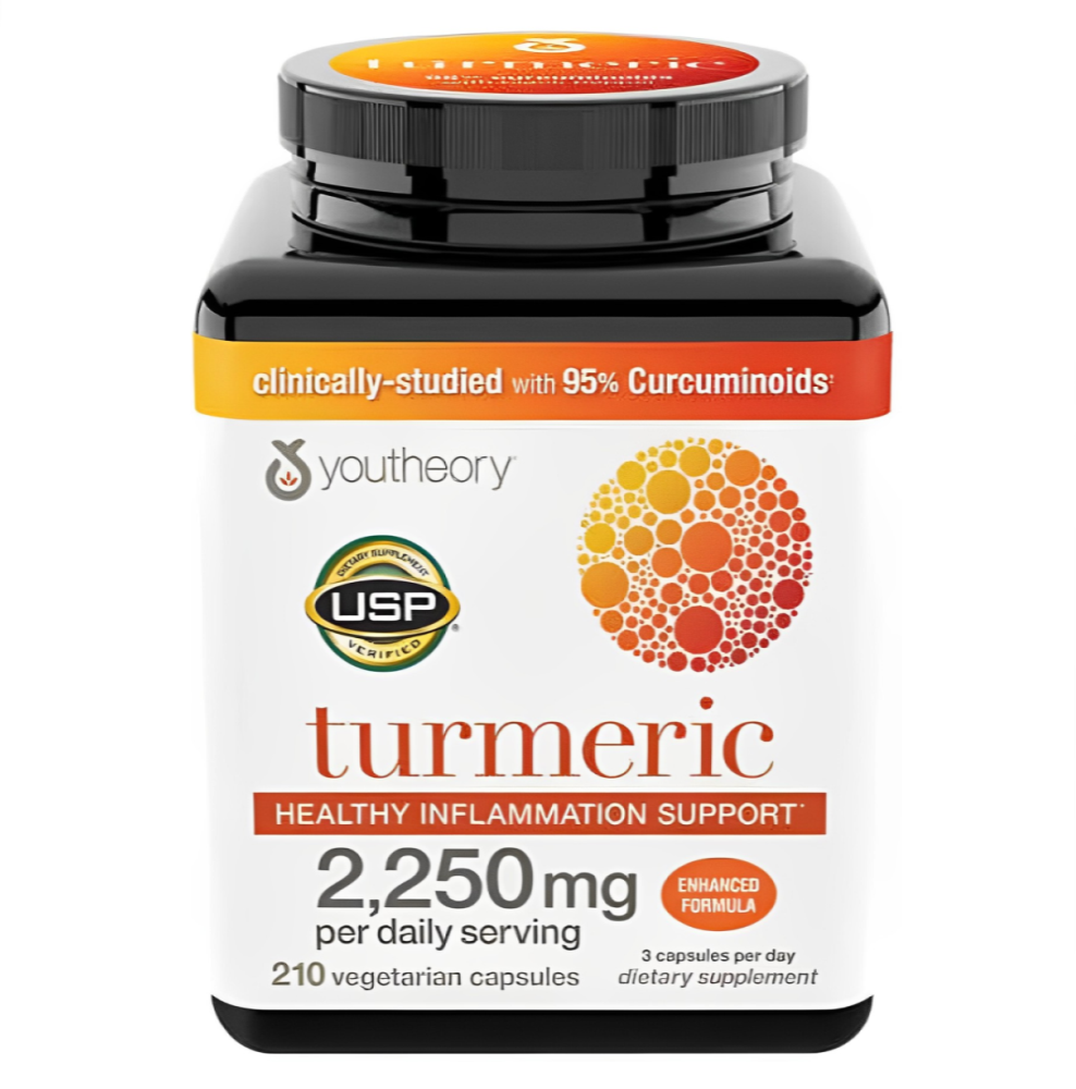 Youtheory Turmeric  2250mg 210 caps veg