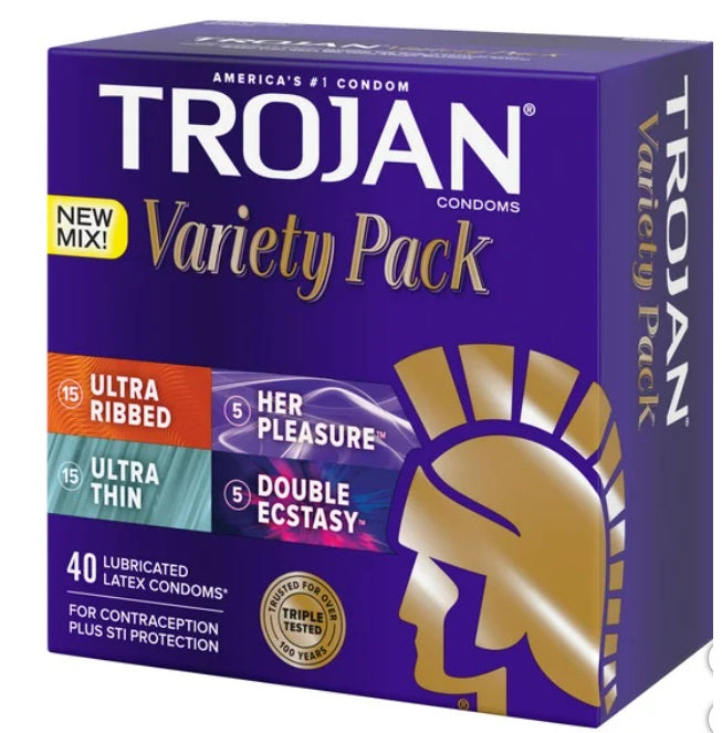 TROJAN Variety Pack, 40 Condones