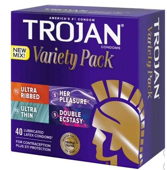 TROJAN Variety Pack, 40 Condones
