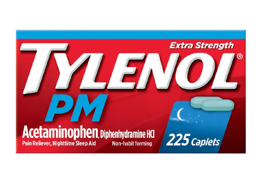 Tylenol PM Extra Fuerte - Alivia el dolor + Ayuda al descanso nocturno, Tabletas.