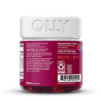 OLLY Women's Multi Vitamin Gummies with Biotin, Blissful Berry 90 gummies