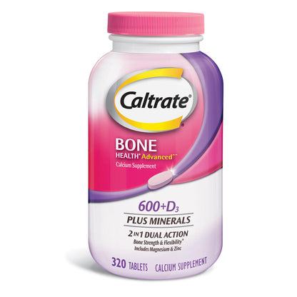 Calcio Caltrate Bone Health Advanced 600+D3 Plus Minerals, 320 Tablets