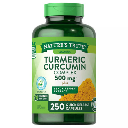 TURMERIC CURCUMIA  500MG  NATURES TRUTH 250  CAPSULAS