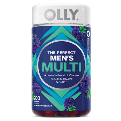 OLLY Men's Multivitamin Gummy, Blackberry Flavor 200 gomitas
