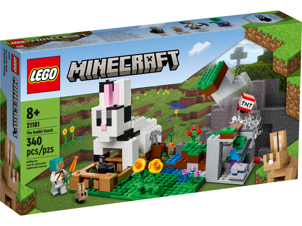 LEGO Minecraft The Rabbit Ranch 21181 - Kit de construcción de juguete