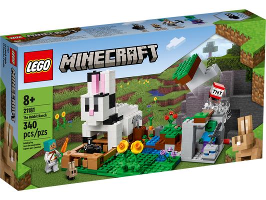 LEGO Minecraft The Rabbit Ranch 21181 - Kit de construcción de juguete