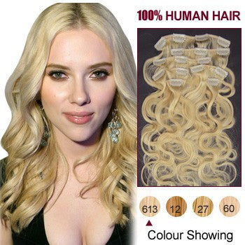 EXTENSIONES DE CABELLO ONDEADO NATURAL CON CLIPS 65cm