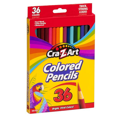 Cra-Z-Art Lápices de colores de madera real, tajados, fuertes y borrables