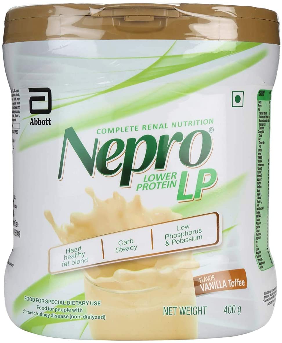 NEPRO  Abbott Nepro LP Vainilla Toffe – Complete Nutrición Renal 400 gms