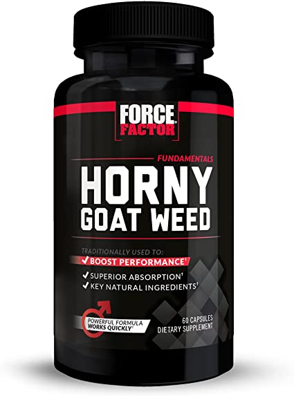 Horny Goat Weed - Cabra en Celo para hombres 750 mg, Force Factor  60 cápsulas.