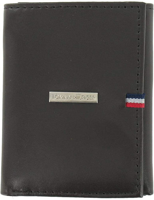 Tommy Hilfiger Cartera triple plegable para hombre (marrón)