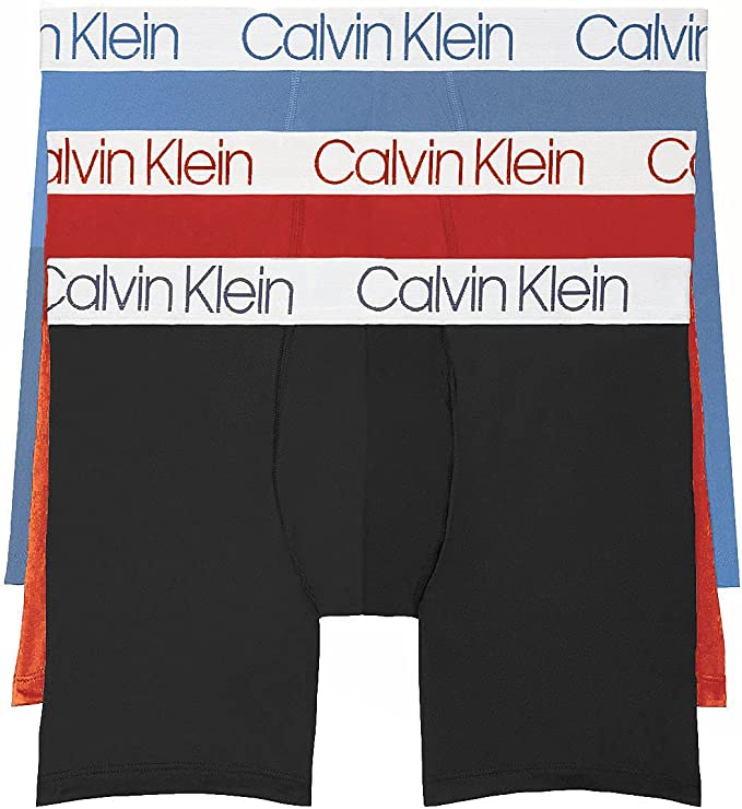 Calvin Klein Paquete de 3 calzoncillos tipo bóxer de malla de microfibra para hombre