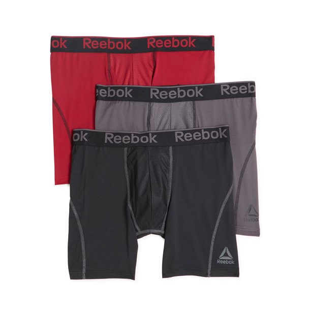Reebok Men's Pro Series Performance Boxer Brief Underwear, 3-Pack