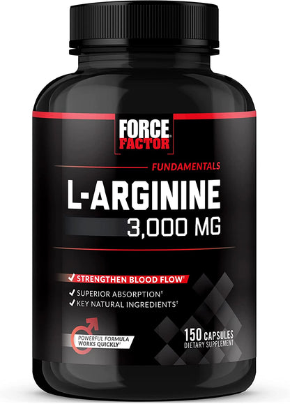 L- Arginine - Force Factor - 3000 mg - 150 Capsulas