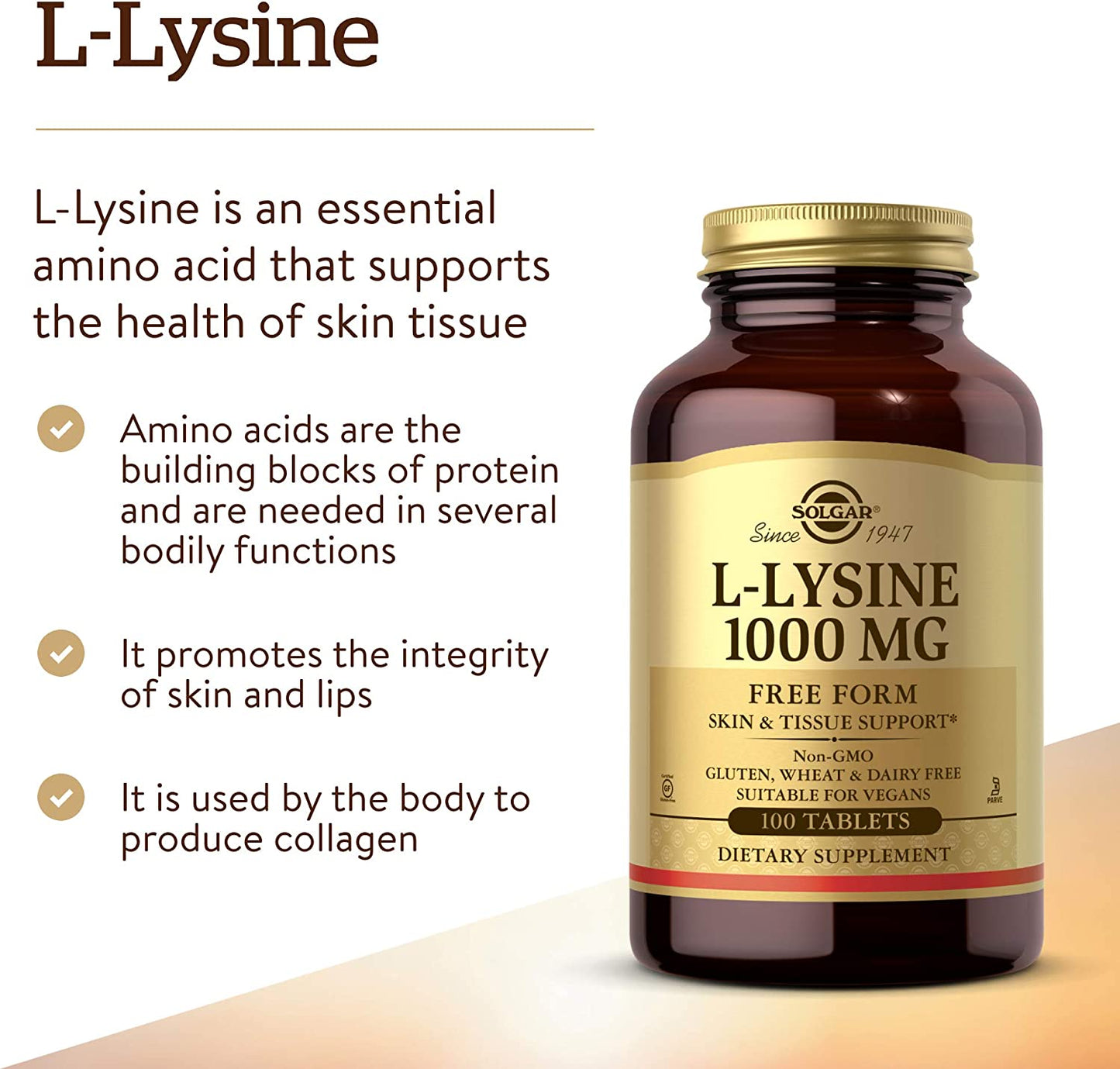 L-Lysine 1000 mg Solgar  Tabletas